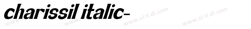 charissil italic字体转换